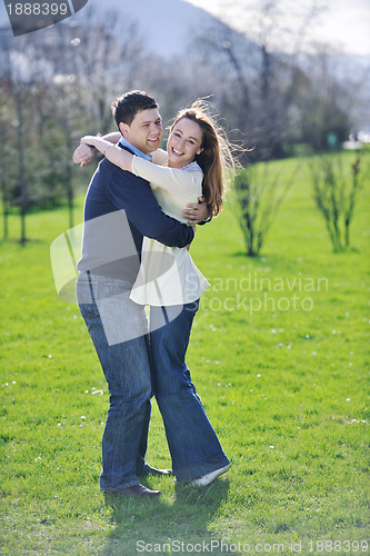 Image of happy couple outdoor