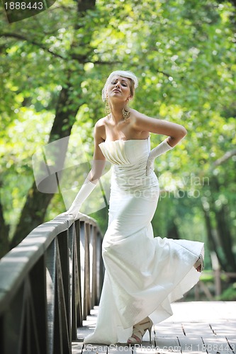 Image of beautiful bride outdoor