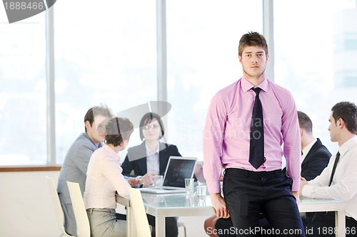 Image of group of business people at meeting