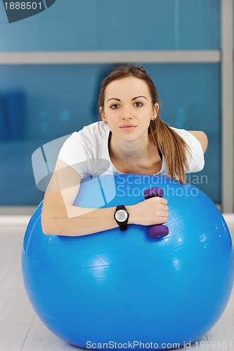 Image of young woman fitness workout 