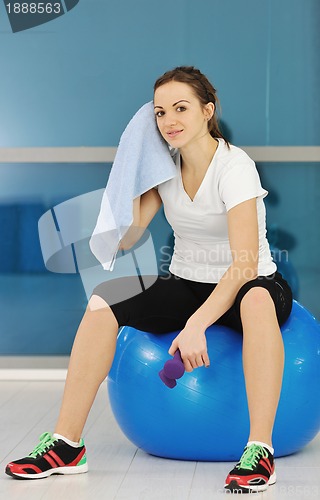 Image of young woman fitness workout 