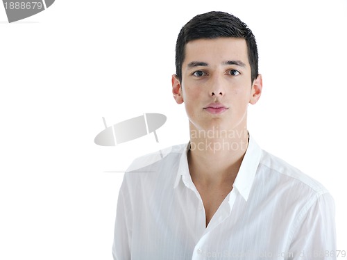 Image of one young businessman isolated