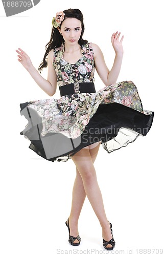 Image of beautiful young woman isolated on white