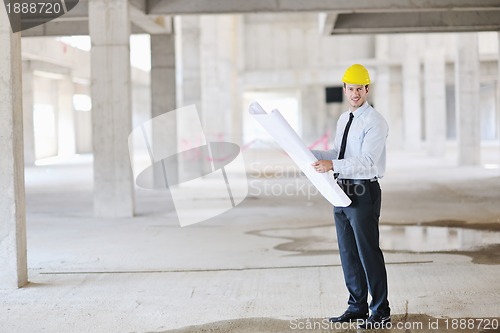 Image of architect on construction site