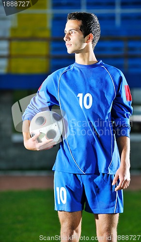 Image of soccer player portrait