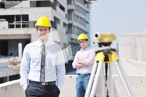 Image of Team of architects on construciton site