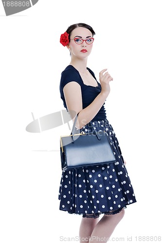 Image of beautiful young woman isolated on white