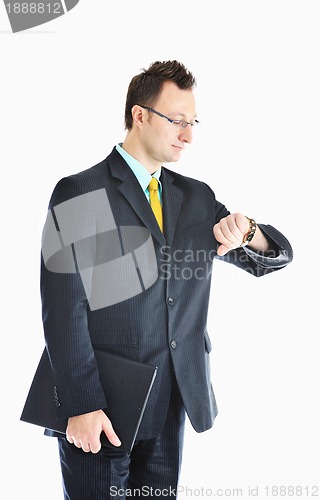 Image of one young businessman isolated