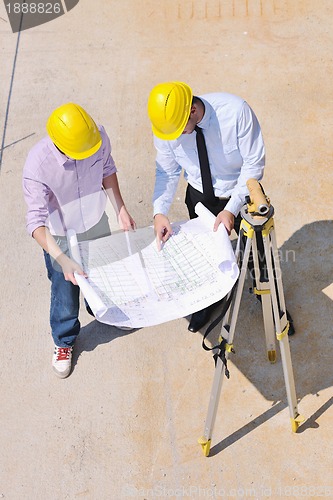 Image of Team of architects on construciton site