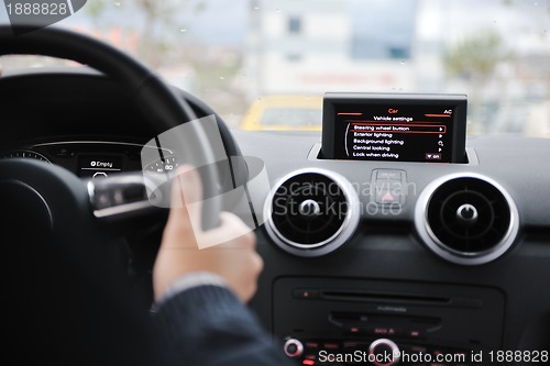 Image of man using car navigation