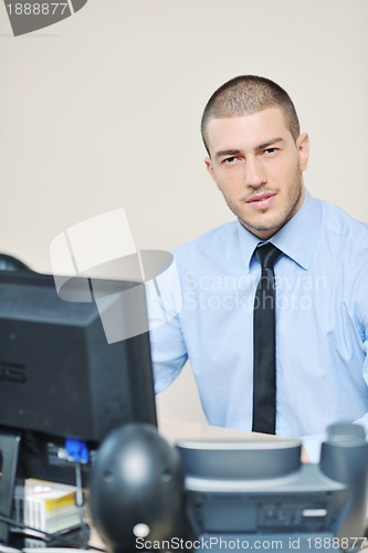 Image of businessman with a headset