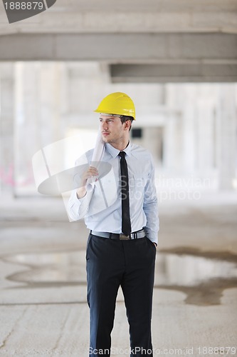 Image of architect on construction site