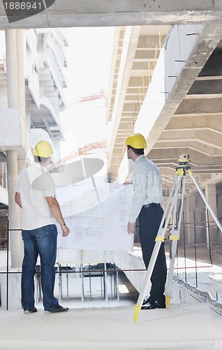 Image of Team of architects on construciton site