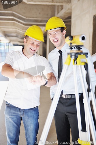 Image of Team of architects on construciton site