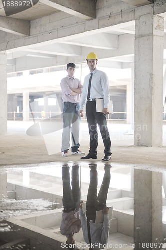 Image of Team of architects on construciton site