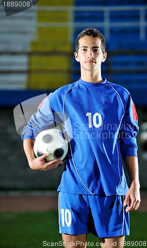Image of soccer player portrait