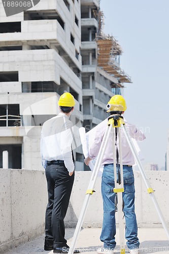 Image of Team of architects on construciton site