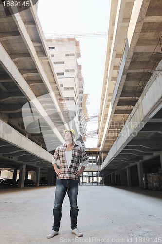 Image of hard worker on construction site