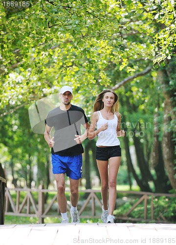 Image of couple jogging outdoor