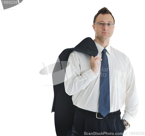 Image of one young businessman isolated