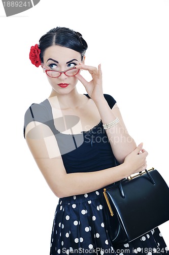Image of beautiful young woman isolated on white