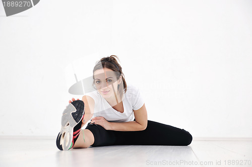 Image of young woman fitness workout