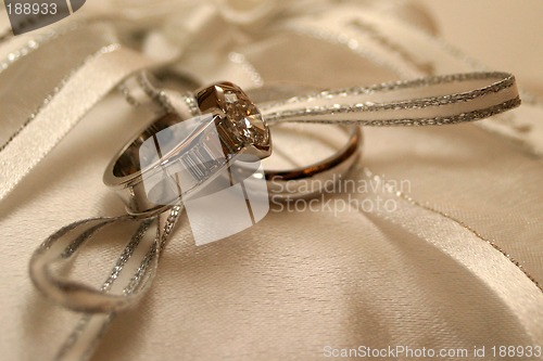 Image of rings on silk