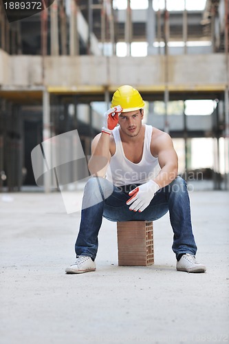 Image of hard worker on construction site