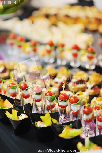 Image of buffet food closeup