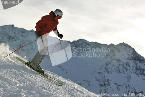 Image of  skiing on on now at winter season