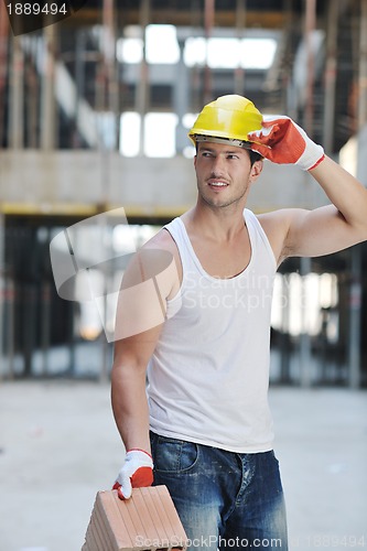 Image of hard worker on construction site