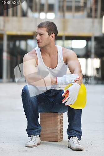 Image of hard worker on construction site