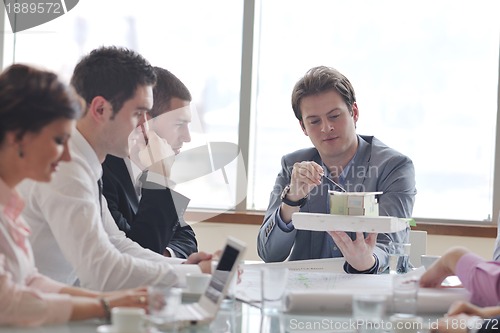 Image of architect business team on meeting