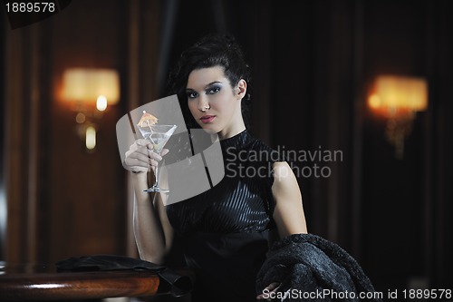 Image of lady in bar