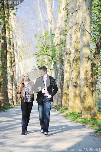 Image of romantic couple in love outdoor