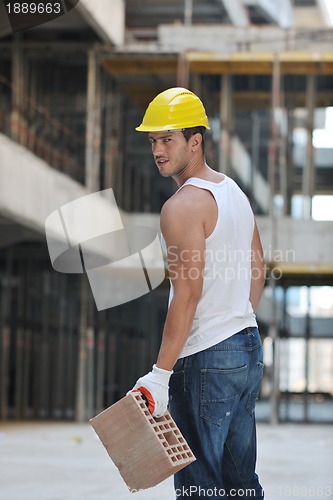 Image of hard worker on construction site