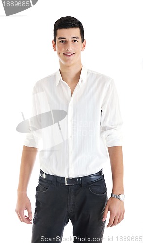 Image of one young businessman isolated