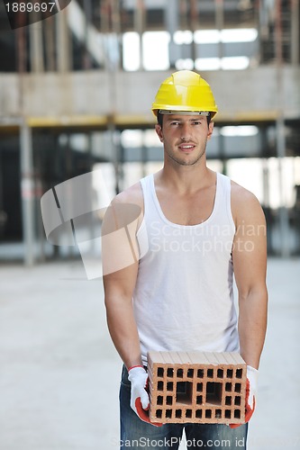 Image of hard worker on construction site