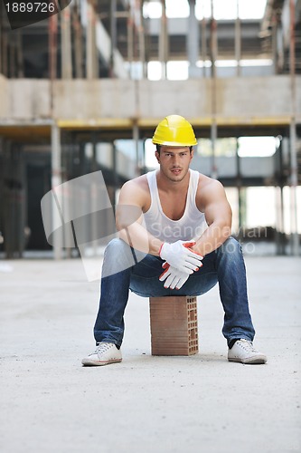 Image of hard worker on construction site