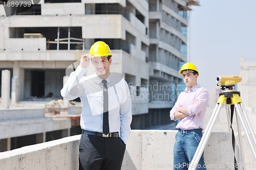 Image of Team of architects on construciton site