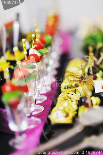 Image of buffet food closeup