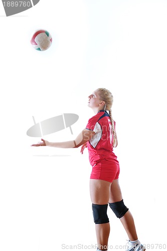 Image of gir playing volleyball