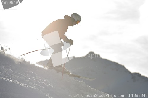 Image of  skiing on on now at winter season