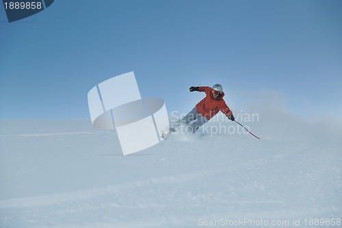 Image of  skiing on on now at winter season