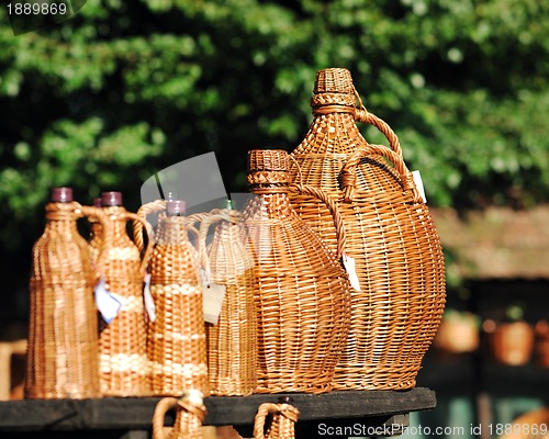 Image of cane furninture and dishes