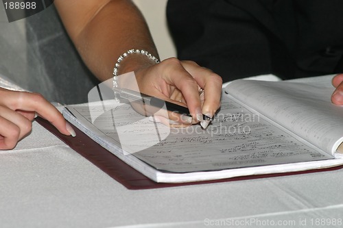 Image of signing the register