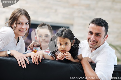 Image of young family at home