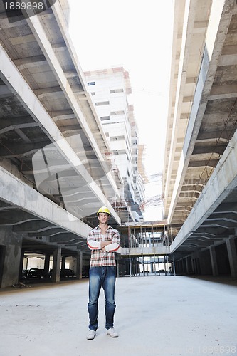 Image of hard worker on construction site