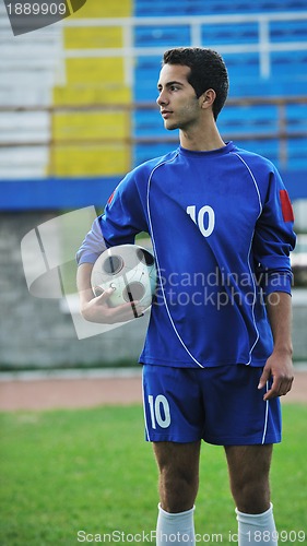 Image of soccer player portrait