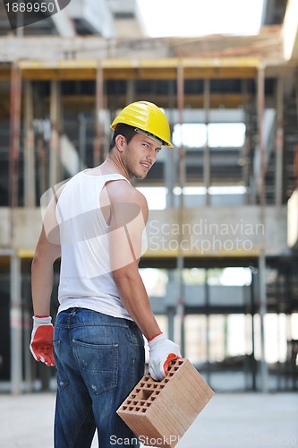 Image of hard worker on construction site